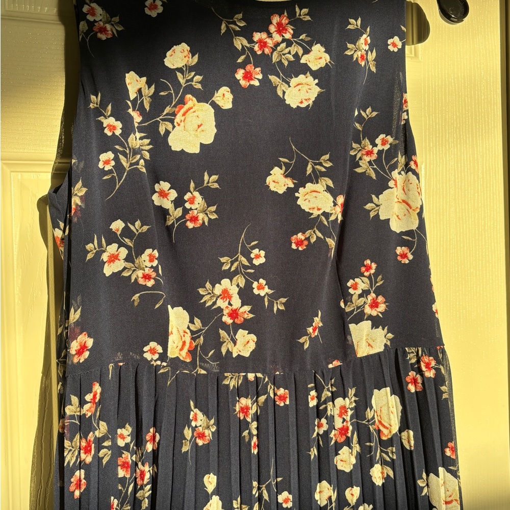 RW&CO. Floral Midi Dress - Navy and Cream